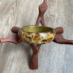 Bohemian vintage bracelet ✨ brass and natural buffalo bone .